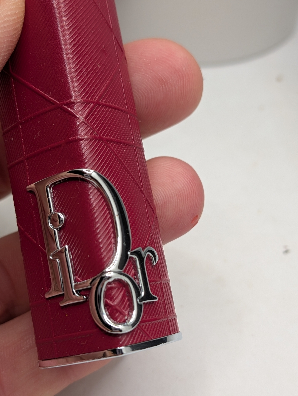 Dior Addict Cover /Case /Lid  Quilted Brick Cannage Red with Silver Hardware - Picture 3 of 3